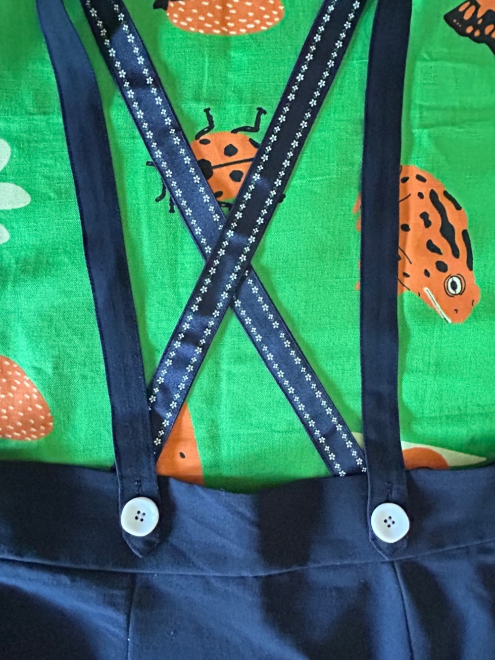 Modcloth Suspender Skirt - Navy - Picture 3 of 4